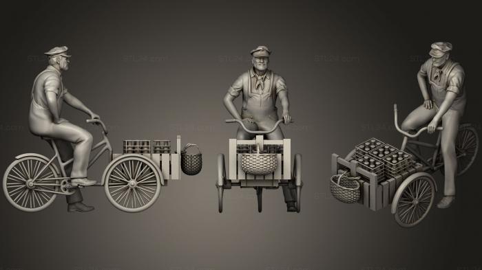 Figurines of people (cyclist, STKH_0212) 3D models for cnc